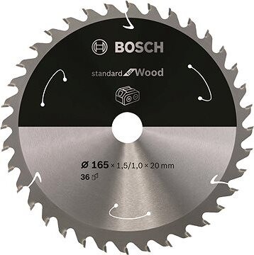Bosch Pílový kotúč Standard for Wood pre akumulátorové píly 165 × 1,5/1 × 20 T36 2.608.837.686