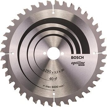 Bosch Pílový kotúč Optiline Wood 250 × 30 × 3,2 mm, 40 2.608.640.643