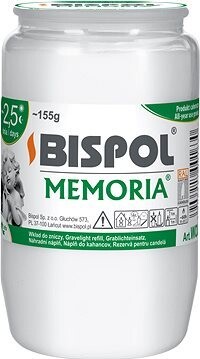 BISPOL cintorínska sviečka Memoria biela 60 h