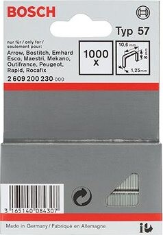 Bosch Sponky do sponkovačky z plochého drôtu, typ 57 10,6 × 1,25 × 8 mm 2.609.200.230