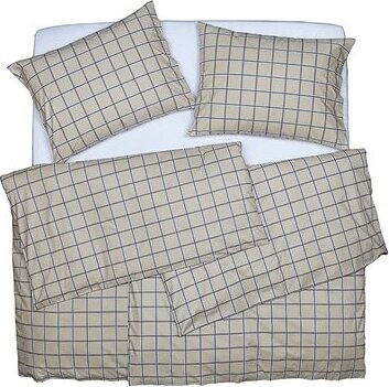 SCANquilt obliečky KLASIK kocka béžovošedá