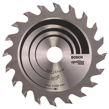 Bosch Pílový kotúč Optiline Wood 130 × 20/16 × 2,4 mm, 20 2.608.640.582