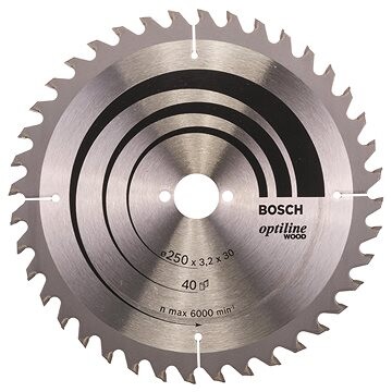 Bosch Pílový kotúč Optiline Wood 250 × 30 × 3,2 mm, 40 2.608.640.670