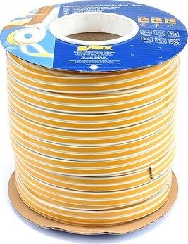 VOREL – Tesnenie na okná a dvere samolepiace, 9 × 4 mm, TYP E, biele, 150 m