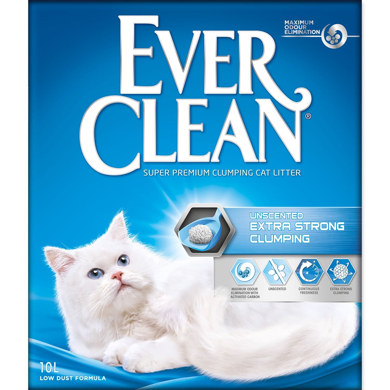 Ever Clean® Extra Strong hrudkujúce stelivo - bez vône - Výhodné balenie: 2 x 10 l
