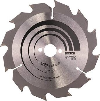 Bosch Pílový kotúč Optiline Wood 160 × 20/16 × 1,8 mm, 12 2.608.641.170