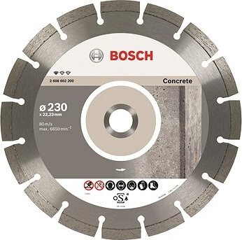 BOSCH Diamantový deliaci kotúč Standard for Concrete 230 × 22,23 × 2,3 × 10 mm 2.608.603.243