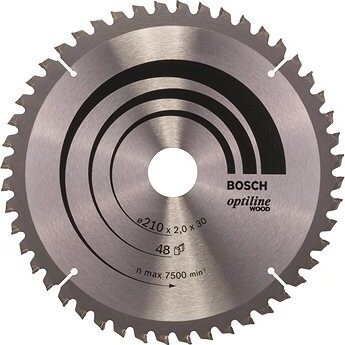 Bosch Pílový kotúč Optiline Wood 210 × 30 × 2,0 mm, 48 2.608.640.430