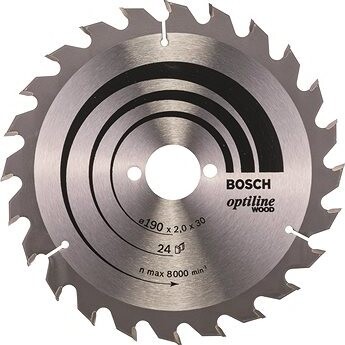 Bosch Pílový kotúč Optiline Wood 190 × 30 × 2,0 mm, 24 2.608.641.185