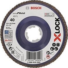 BOSCH Best for Metal systému X-LOCK, rovná verzia, plastový list, O 115 mm, G 40, X571 2.608.619.205