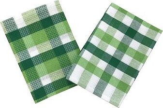 Dadka Vaflové utierky Vaflo 48 × 68 cm zeleno-biela 2 ks