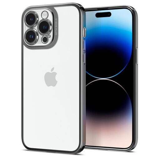 Puzdro Spigen Optik Crystal iPhone 14 Pro - šedé