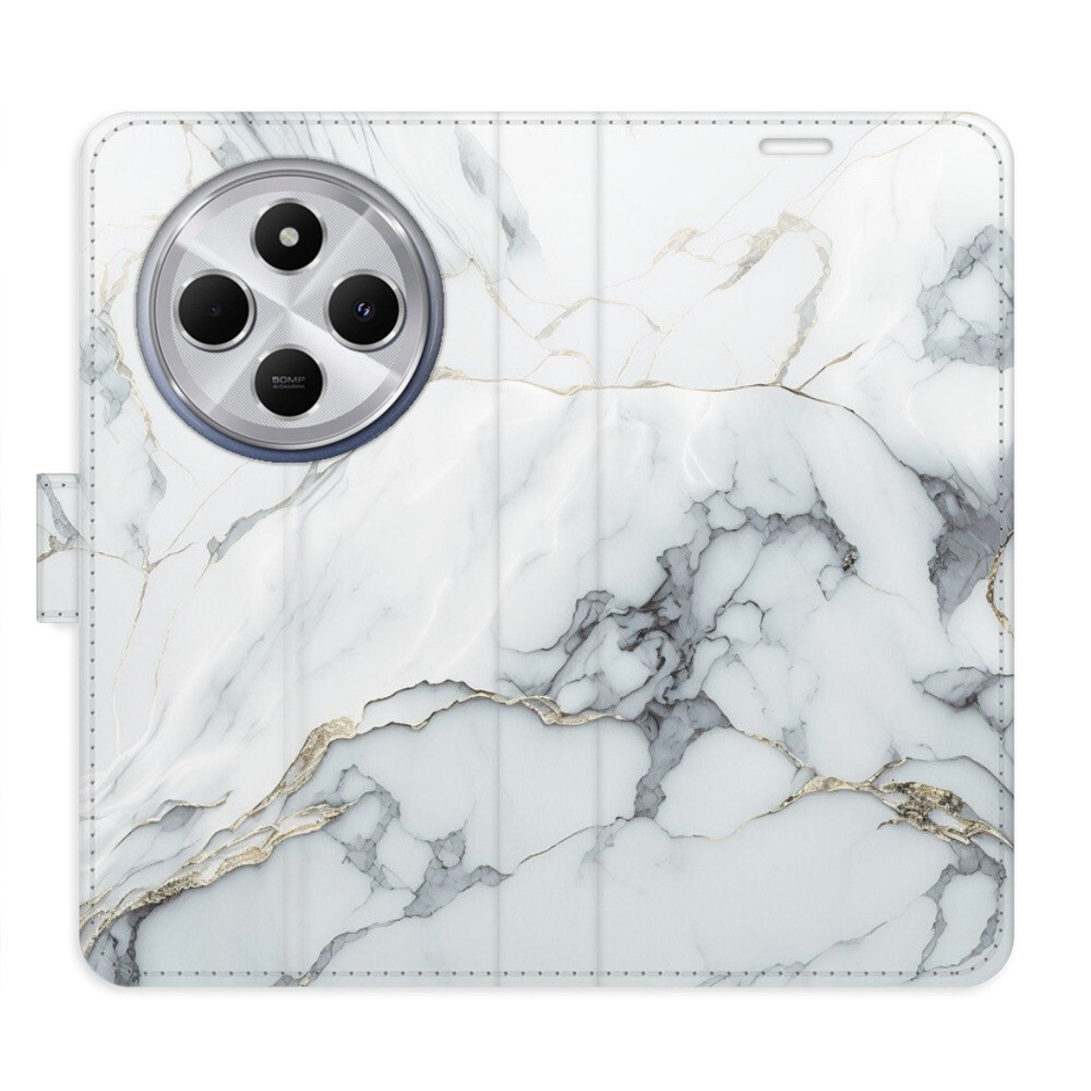 Flipové puzdro iSaprio - SilverMarble 15 - Xiaomi Redmi 14C / Poco C75