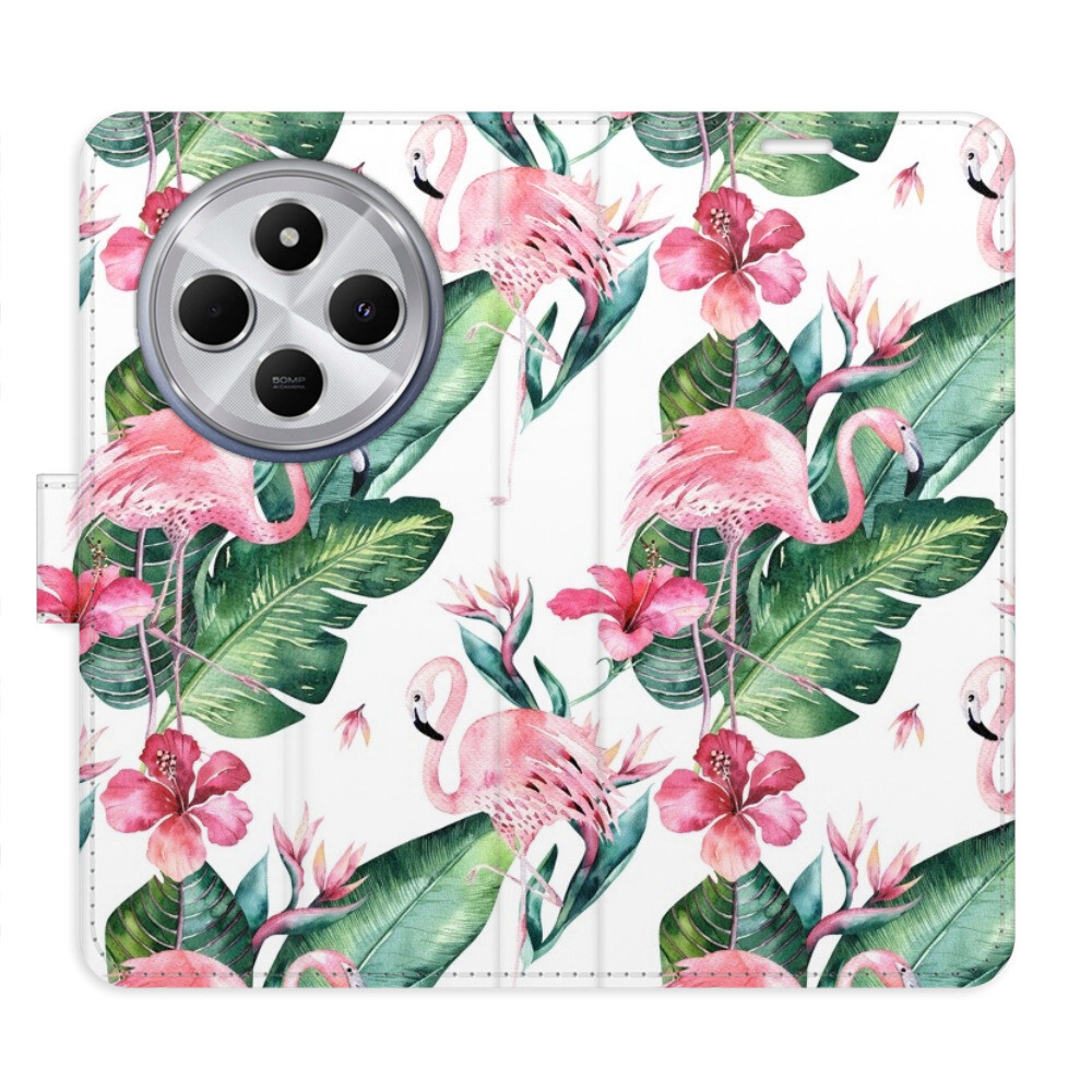 Flipové puzdro iSaprio - Flamingos Pattern - Xiaomi Redmi 14C / Poco C75
