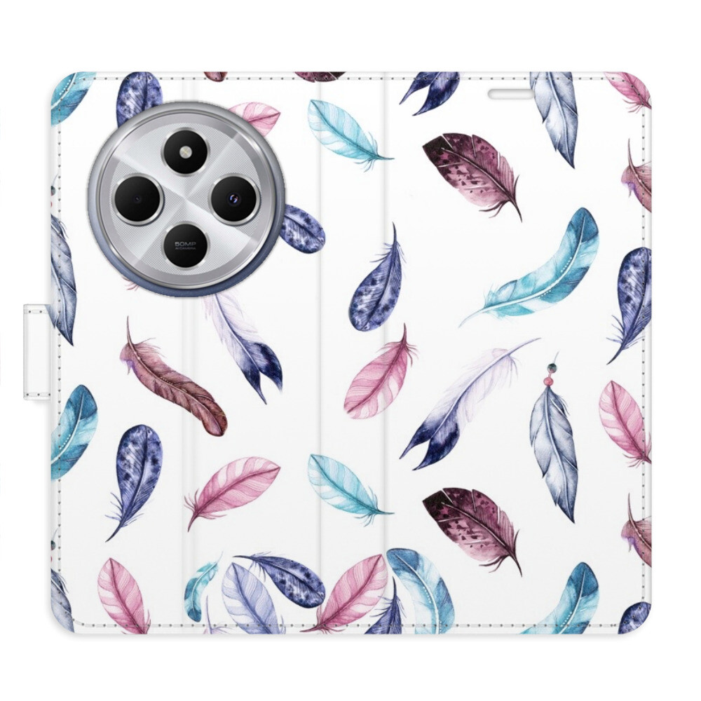 Flipové puzdro iSaprio - Colorful Feathers - Xiaomi Redmi 14C / Poco C75