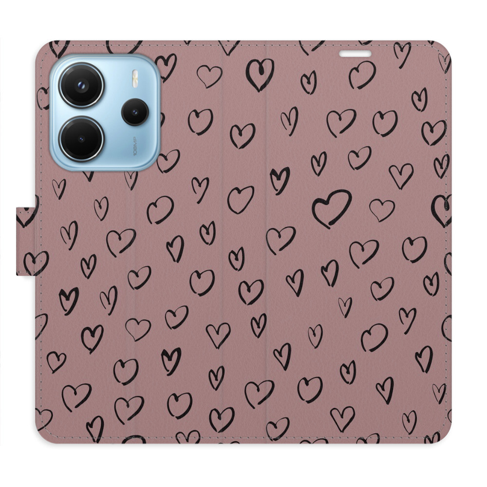 Flipové puzdro iSaprio - Heart Dark 02 - Xiaomi Redmi Note 14