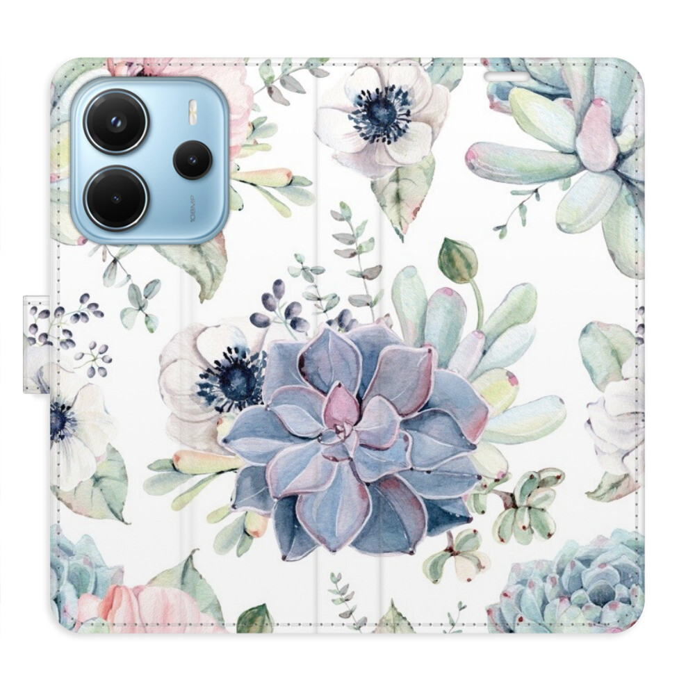 Flipové puzdro iSaprio - Succulents - Xiaomi Redmi Note 14