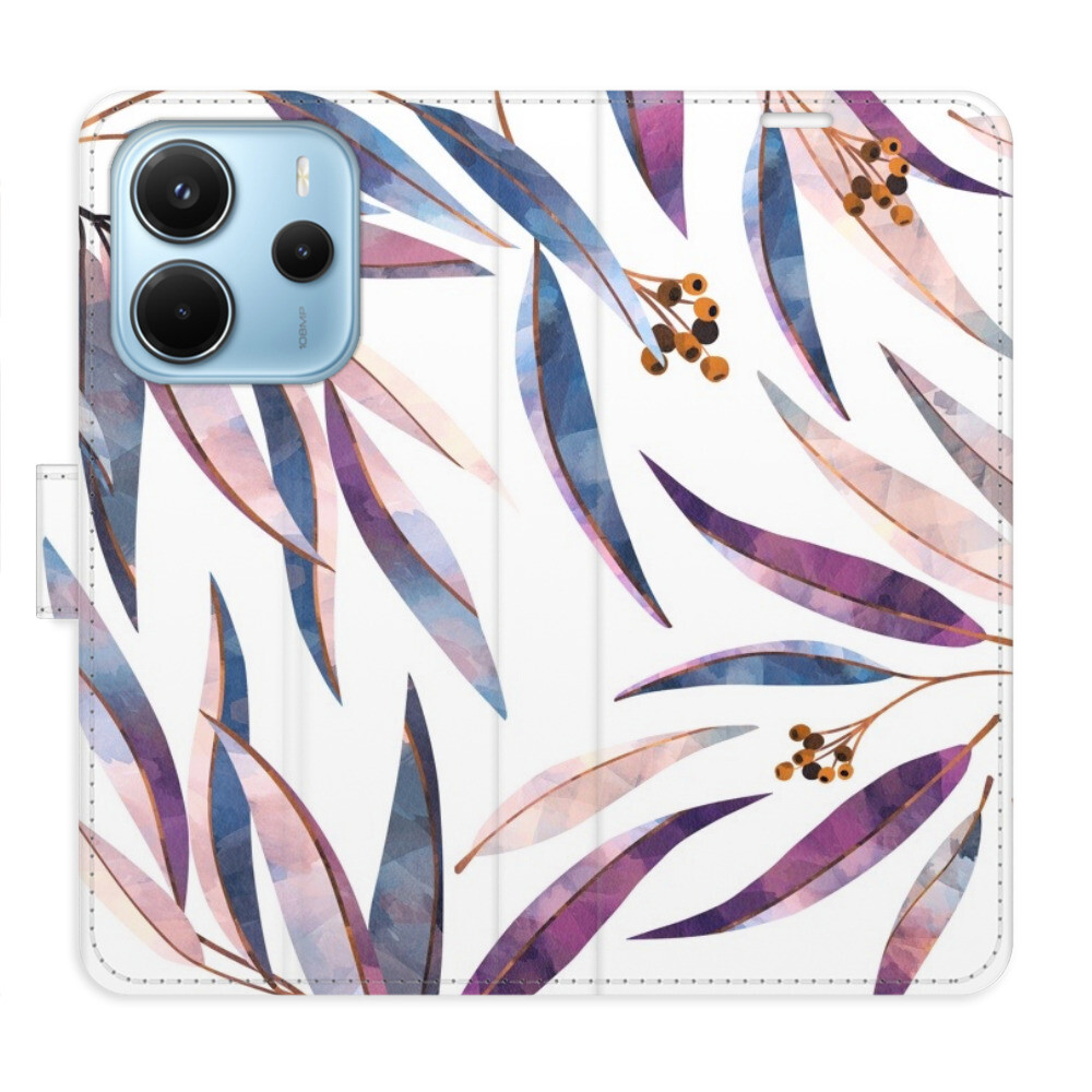 Flipové puzdro iSaprio - Ornamental Leaves - Xiaomi Redmi Note 14