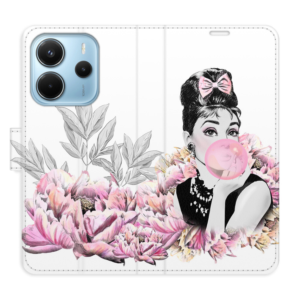 Flipové puzdro iSaprio - Girl with bubble - Xiaomi Redmi Note 14