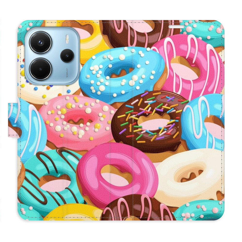 Flipové puzdro iSaprio - Donuts Pattern 02 - Xiaomi Redmi Note 14