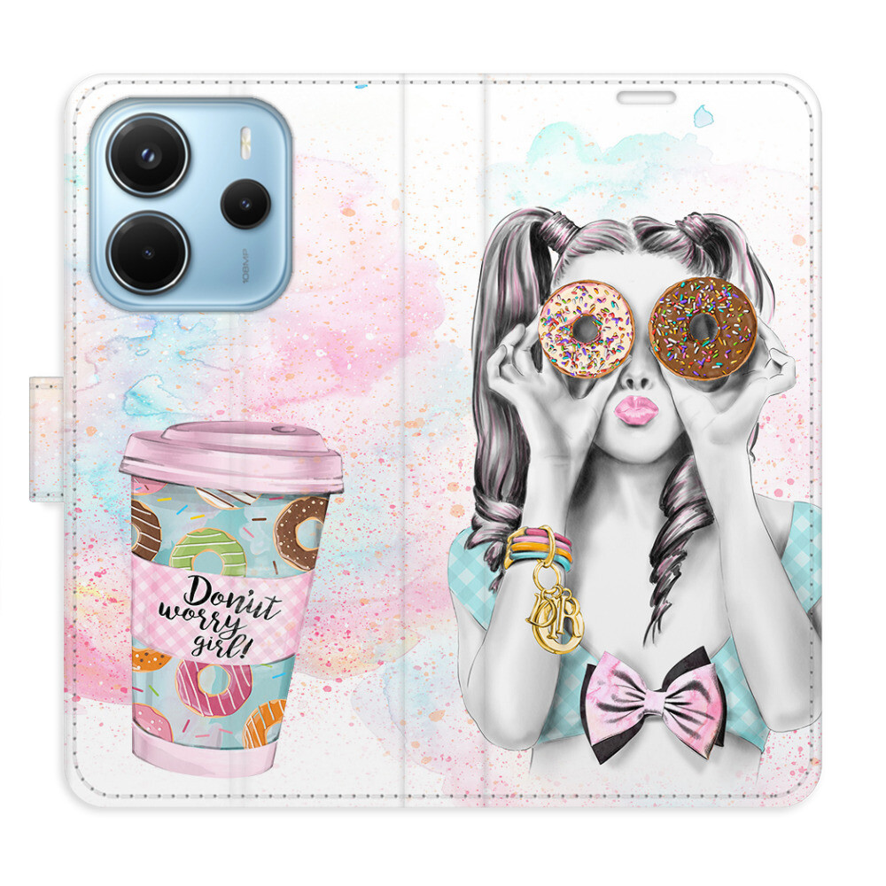 Flipové puzdro iSaprio - Donut Worry Girl - Xiaomi Redmi Note 14