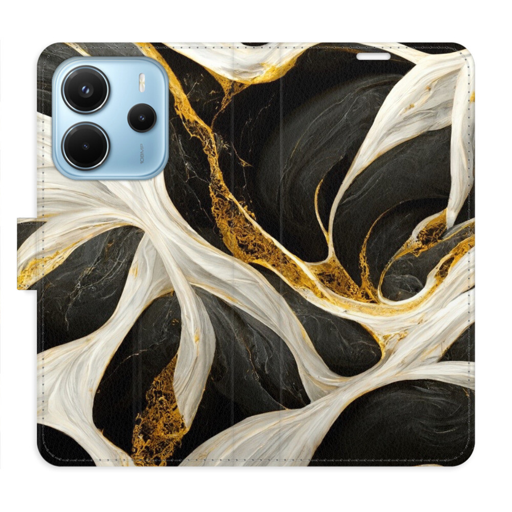 Flipové puzdro iSaprio - BlackGold Marble - Xiaomi Redmi Note 14
