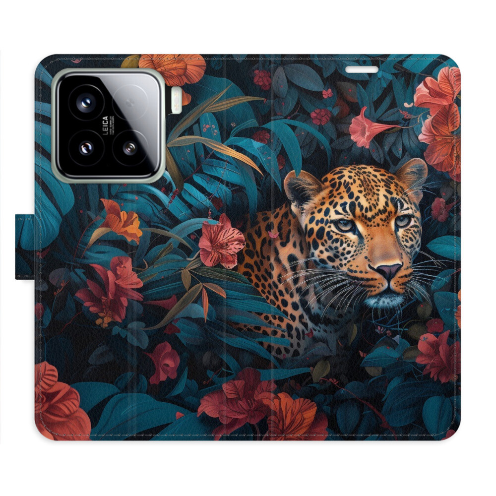 Flipové puzdro iSaprio - Flower Jaguar 02 - Xiaomi 15
