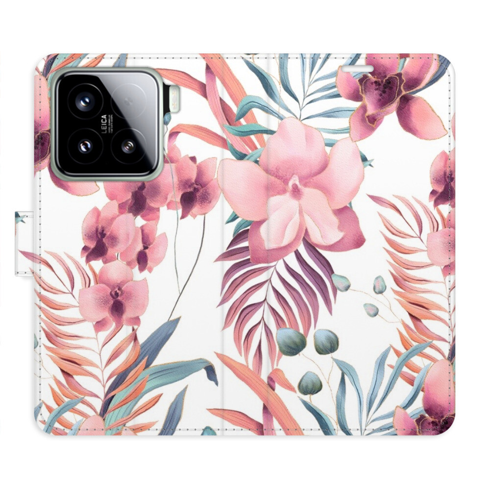 Flipové puzdro iSaprio - Pink Flowers 02 - Xiaomi 15