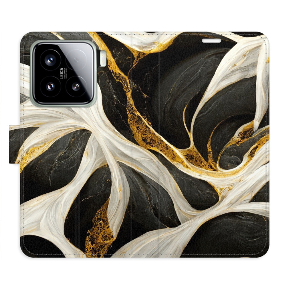 Flipové puzdro iSaprio - BlackGold Marble - Xiaomi 15