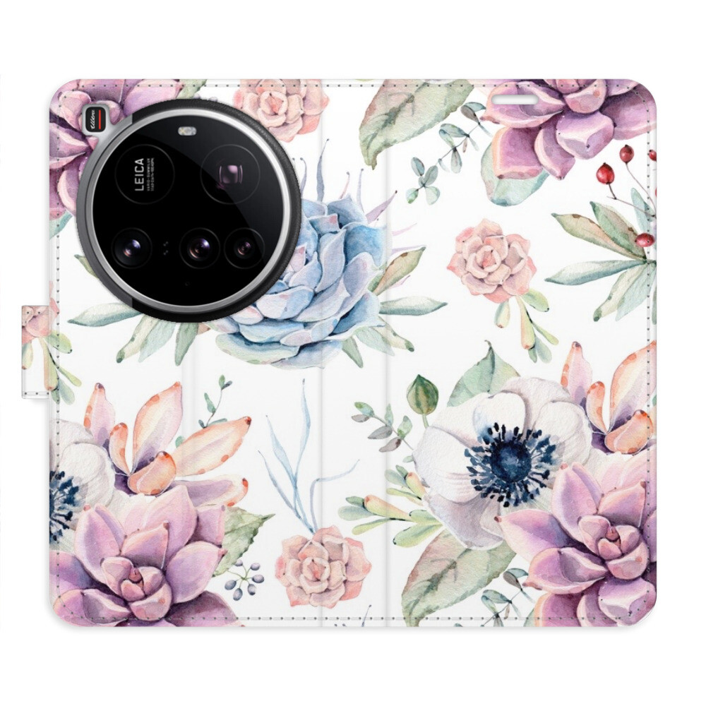 Flipové puzdro iSaprio - Succulents Pattern - Xiaomi 15 Ultra