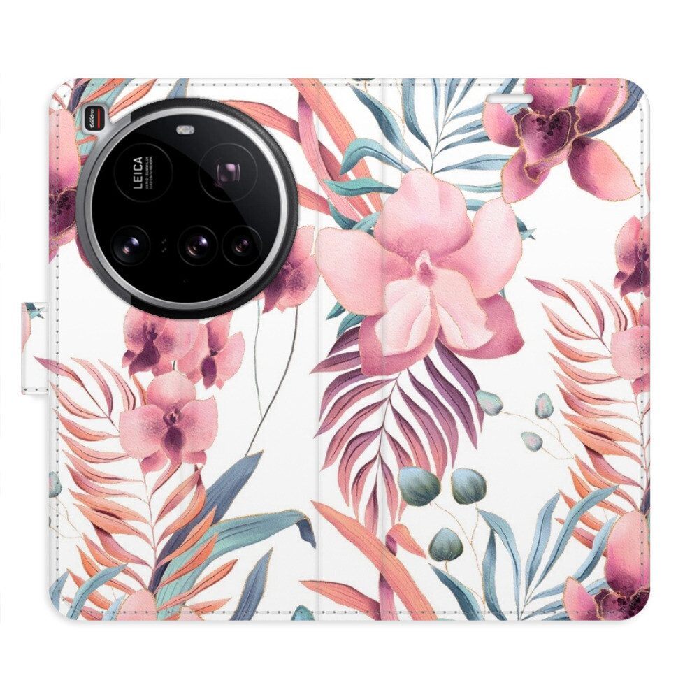 Flipové puzdro iSaprio - Pink Flowers 02 - Xiaomi 15 Ultra