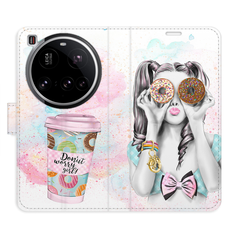 Flipové puzdro iSaprio - Donut Worry Girl - Xiaomi 15 Ultra