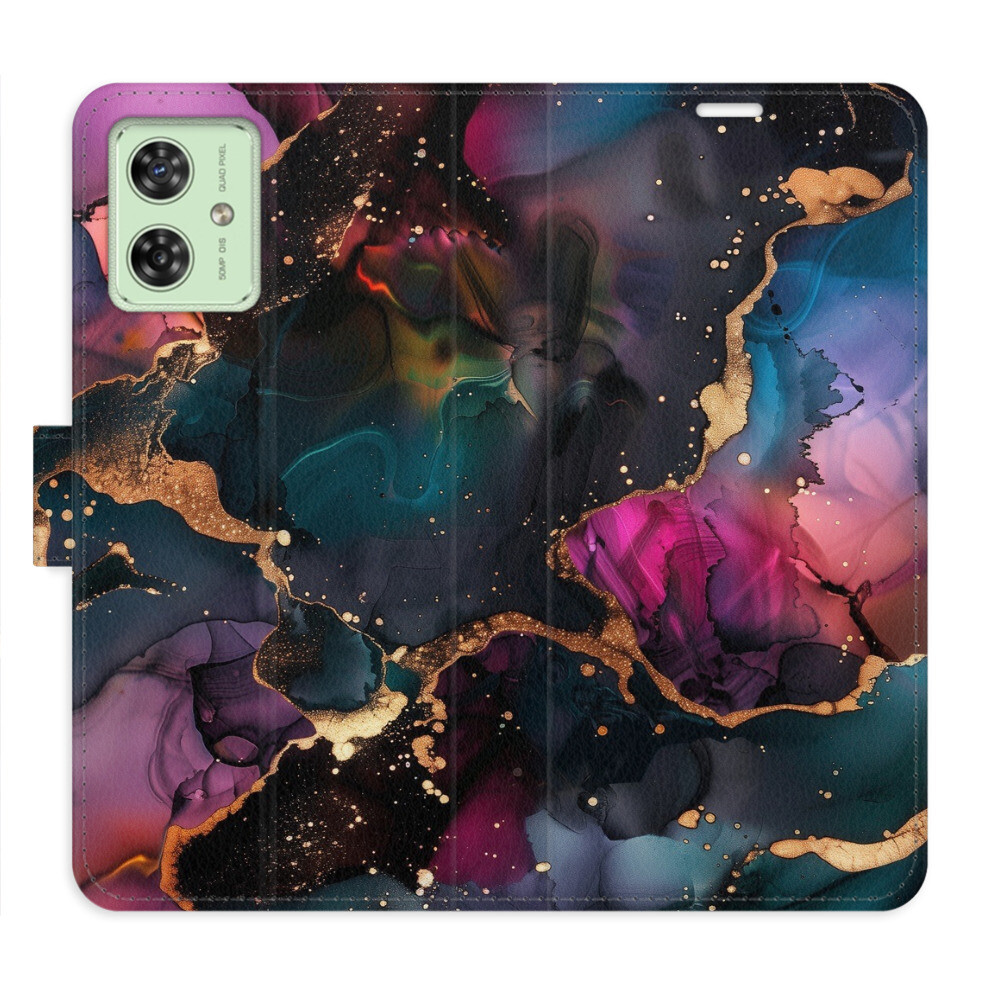 Flipové puzdro iSaprio - Dark Marble - Motorola Moto G54 5G / G54 5G Power Edition