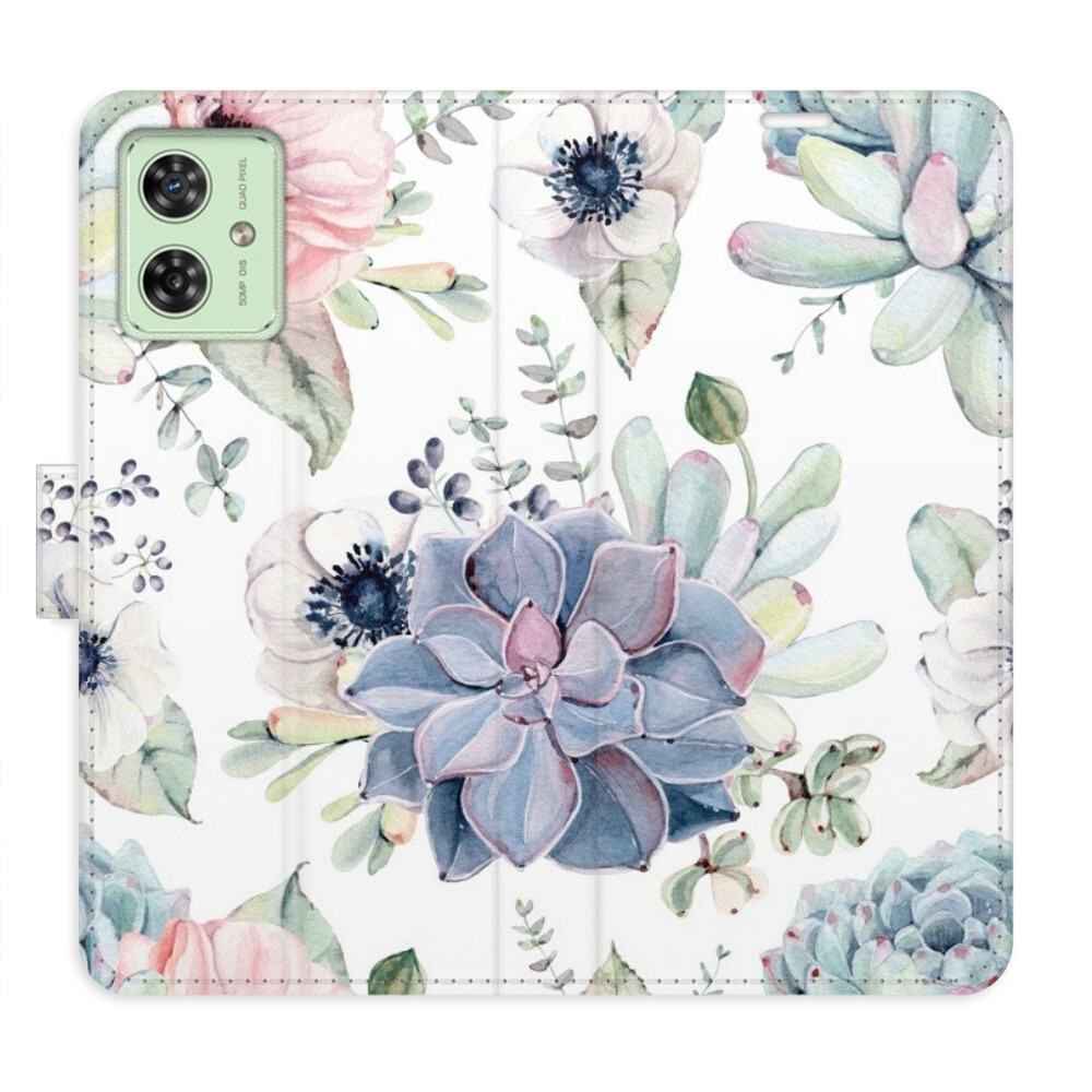Flipové puzdro iSaprio - Succulents - Motorola Moto G54 5G / G54 5G Power Edition