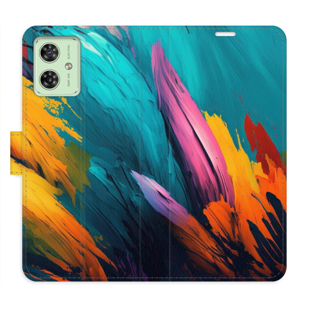 Flipové puzdro iSaprio - Orange Paint 02 - Motorola Moto G54 5G / G54 5G Power Edition