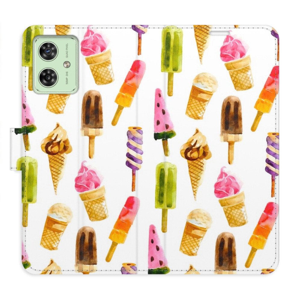Flipové puzdro iSaprio - Ice Cream Pattern - Motorola Moto G54 5G / G54 5G Power Edition