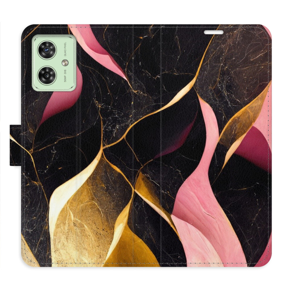 Flipové puzdro iSaprio - Gold Pink Marble 02 - Motorola Moto G54 5G / G54 5G Power Edition