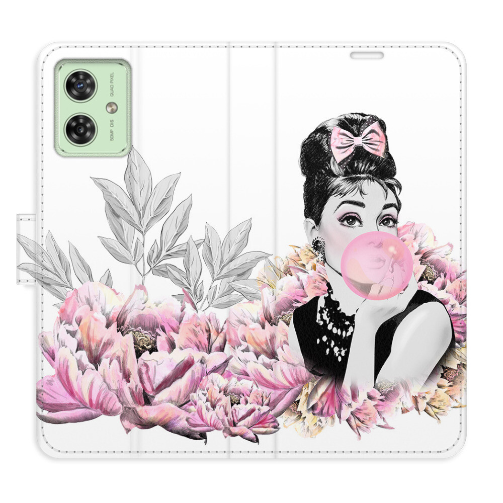 Flipové puzdro iSaprio - Girl with bubble - Motorola Moto G54 5G / G54 5G Power Edition