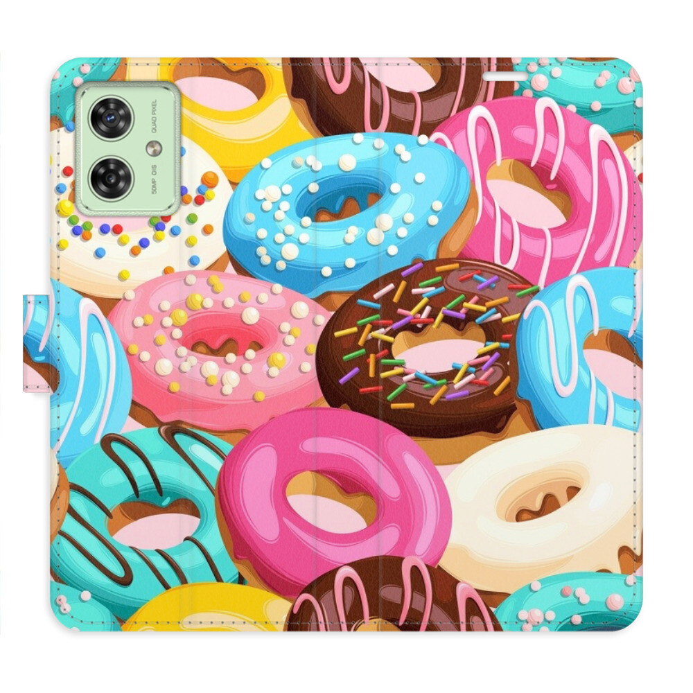 Flipové puzdro iSaprio - Donuts Pattern 02 - Motorola Moto G54 5G / G54 5G Power Edition
