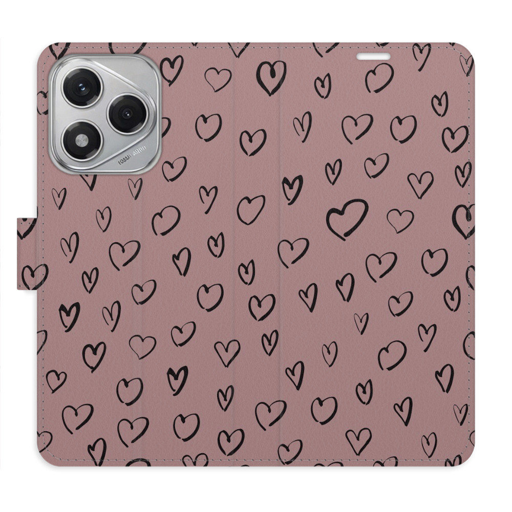 Flipové puzdro iSaprio - Heart Dark 02 - Honor 400 Lite