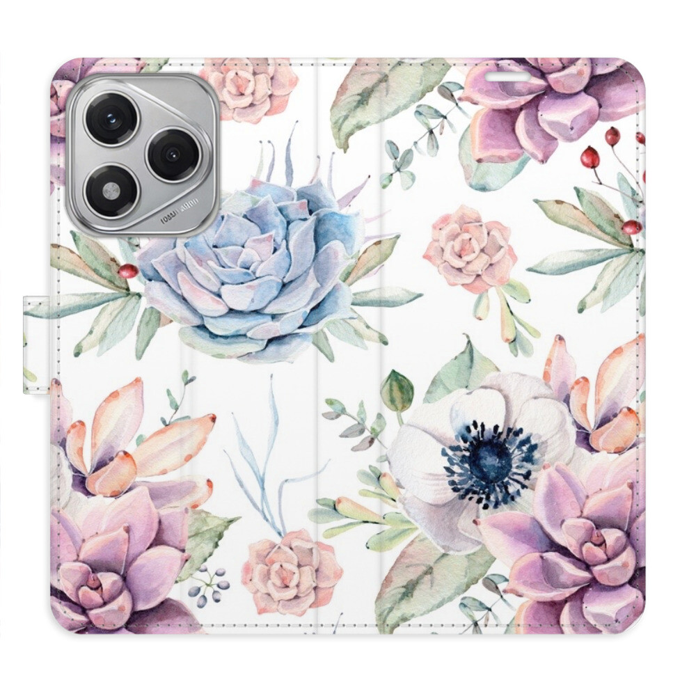 Flipové puzdro iSaprio - Succulents Pattern - Honor 400 Lite