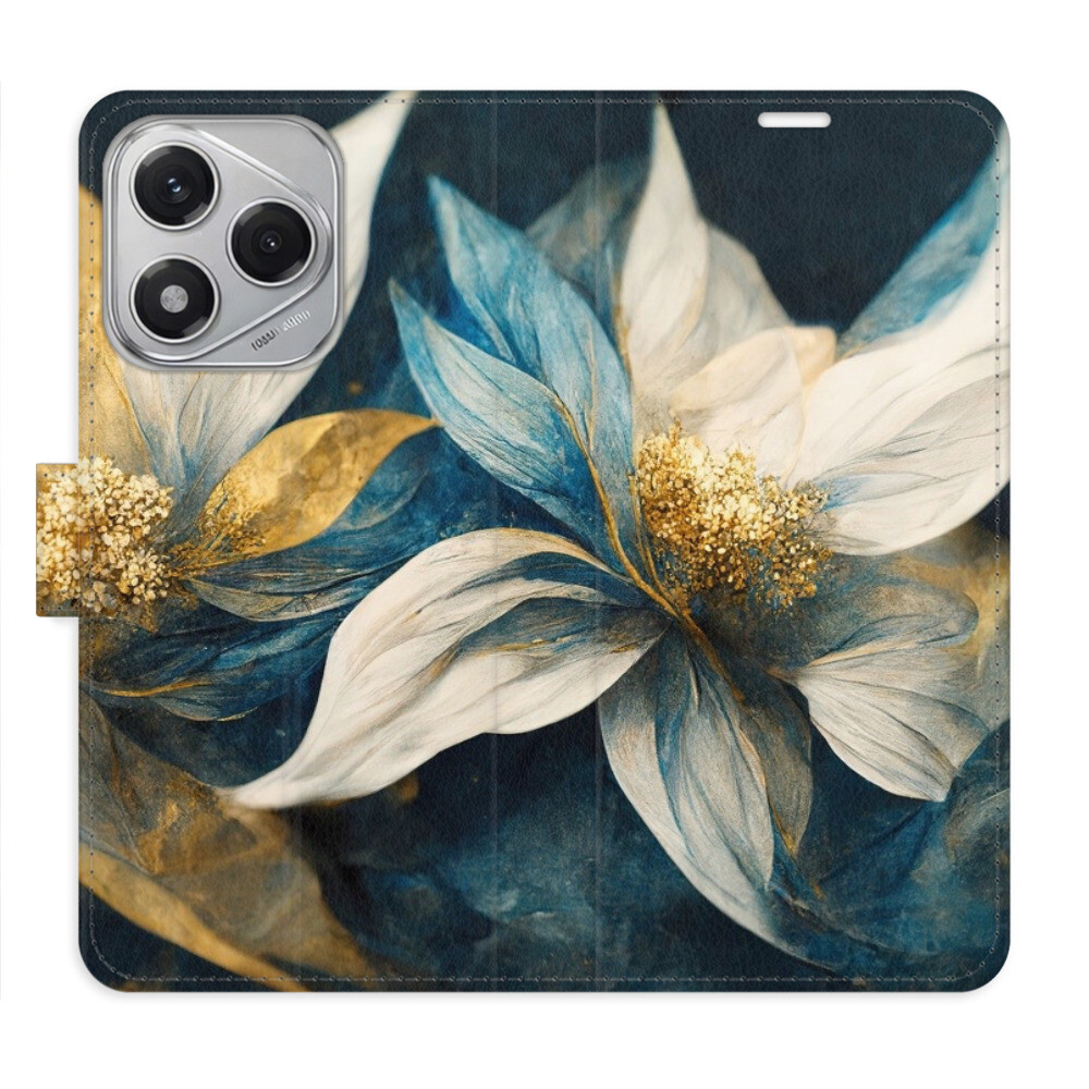 Flipové puzdro iSaprio - Gold Flowers - Honor 400 Lite