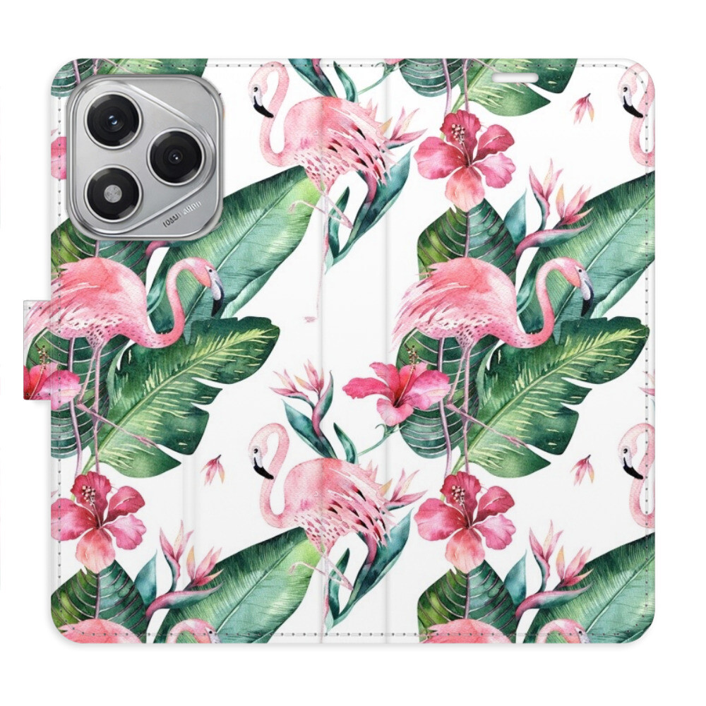 Flipové puzdro iSaprio - Flamingos Pattern - Honor 400 Lite