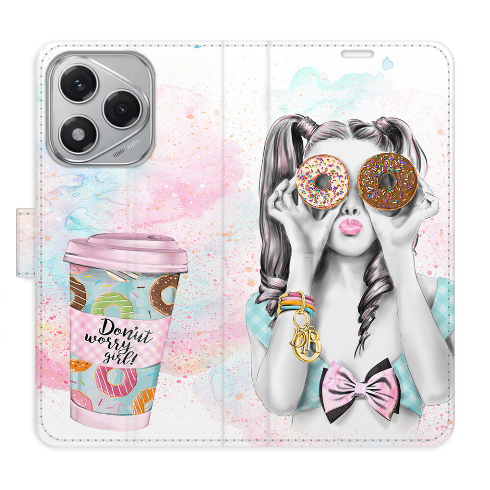 Flipové puzdro iSaprio - Donut Worry Girl - Honor 400 Lite