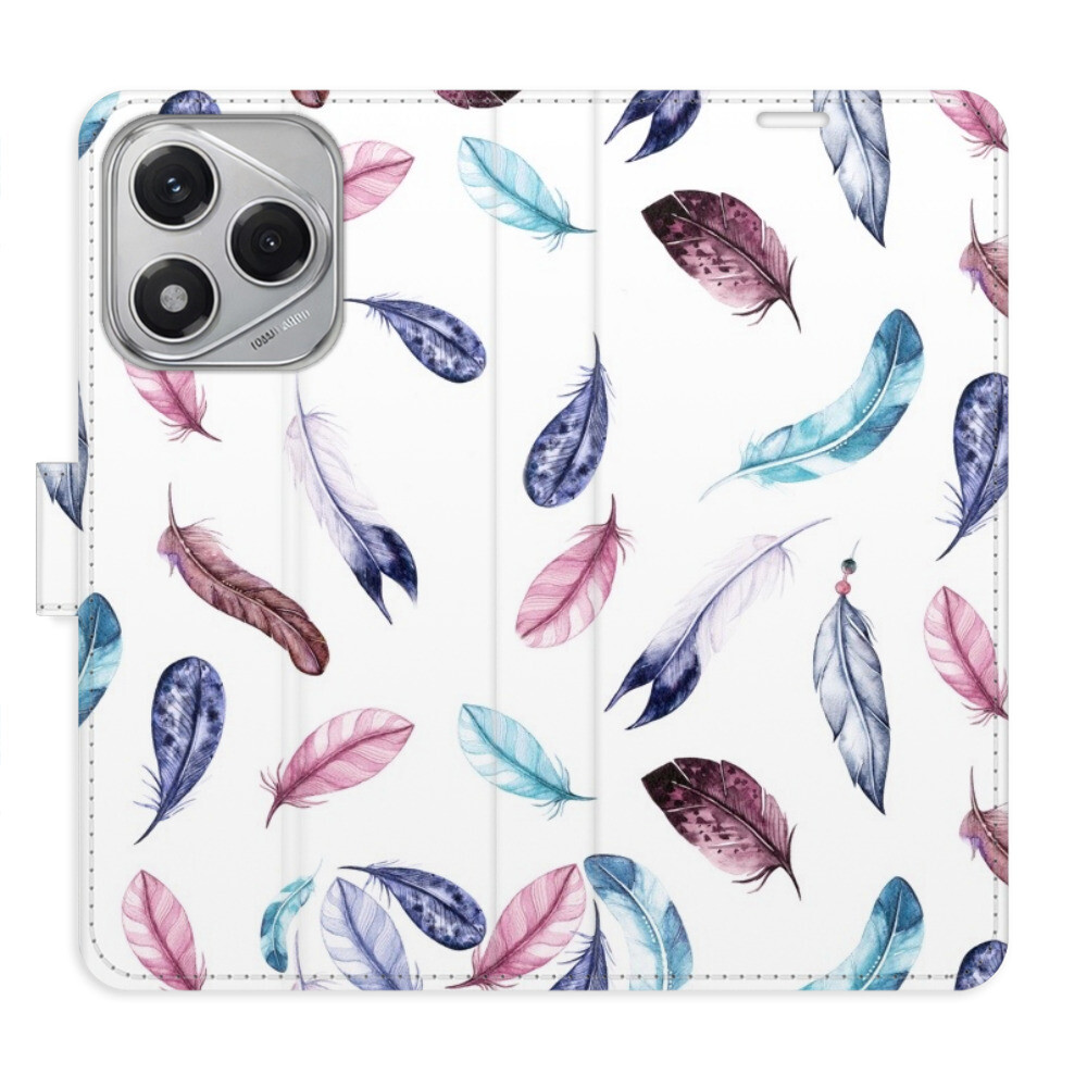 Flipové puzdro iSaprio - Colorful Feathers - Honor 400 Lite