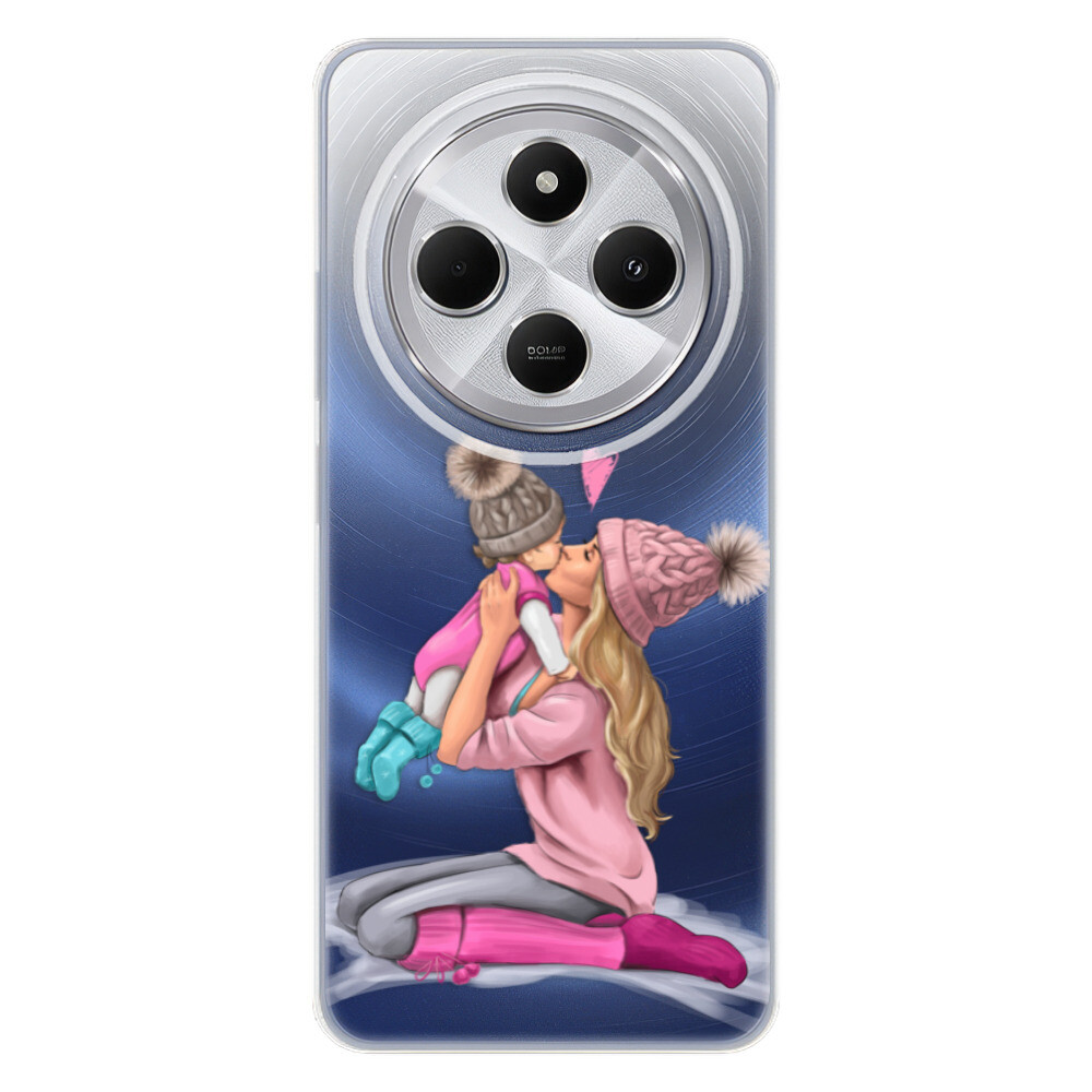 Odolné silikónové puzdro iSaprio - Kissing Mom - Blond and Girl - Xiaomi Redmi 14C / Poco C75
