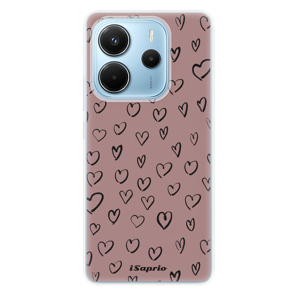 Odolné silikónové puzdro iSaprio - Heart Dark - Xiaomi Redmi Note 14