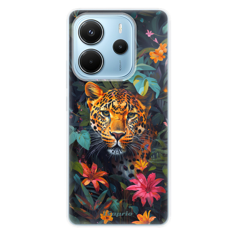 Odolné silikónové puzdro iSaprio - Flower Jaguar - Xiaomi Redmi Note 14