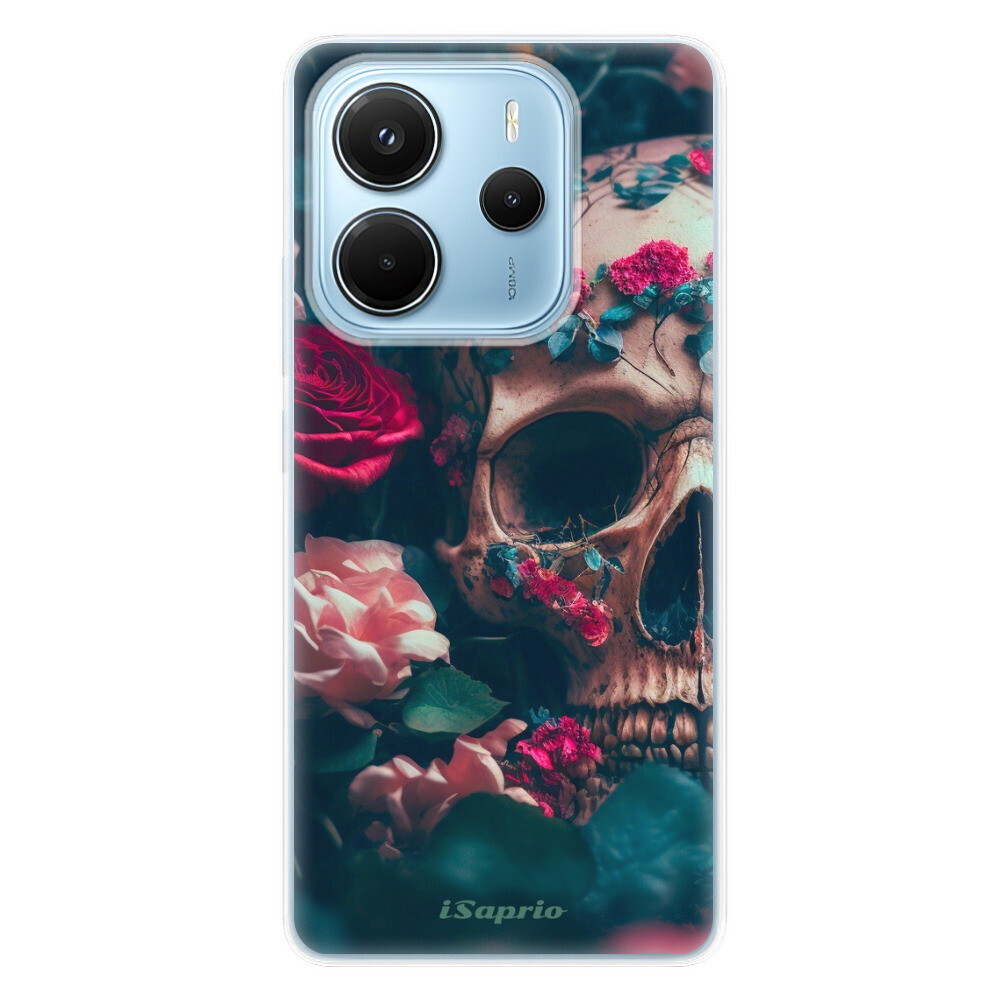 Odolné silikónové puzdro iSaprio - Skull in Roses - Xiaomi Redmi Note 14