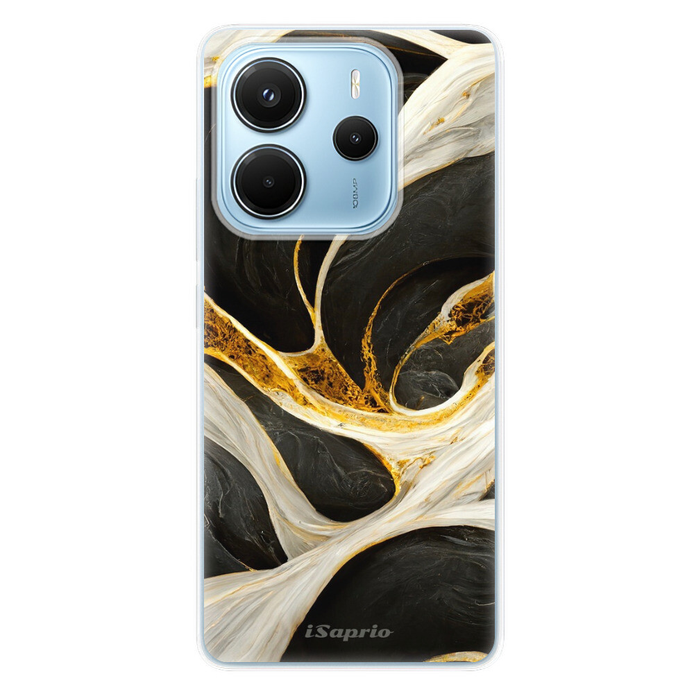 Odolné silikónové puzdro iSaprio - Black and Gold - Xiaomi Redmi Note 14